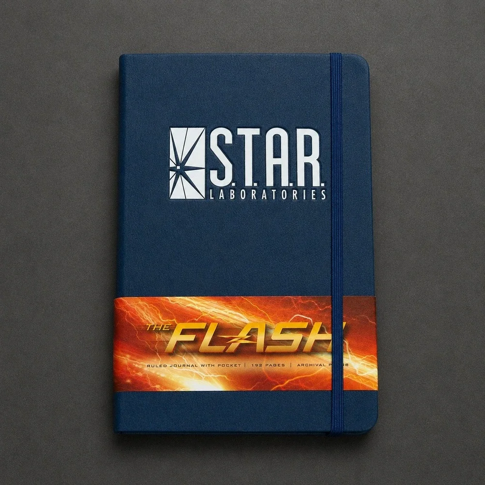 DC Comics The Flash STAR Labs Hardcover Ruled Journal Insight Editions Navy Blue